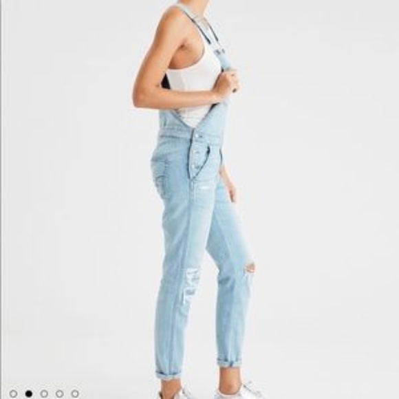 American Eagle Light Wash Overalls - Picture 5 of 5